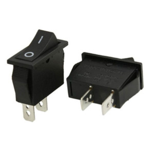 Interruptor painel 11x30 6A - Preto