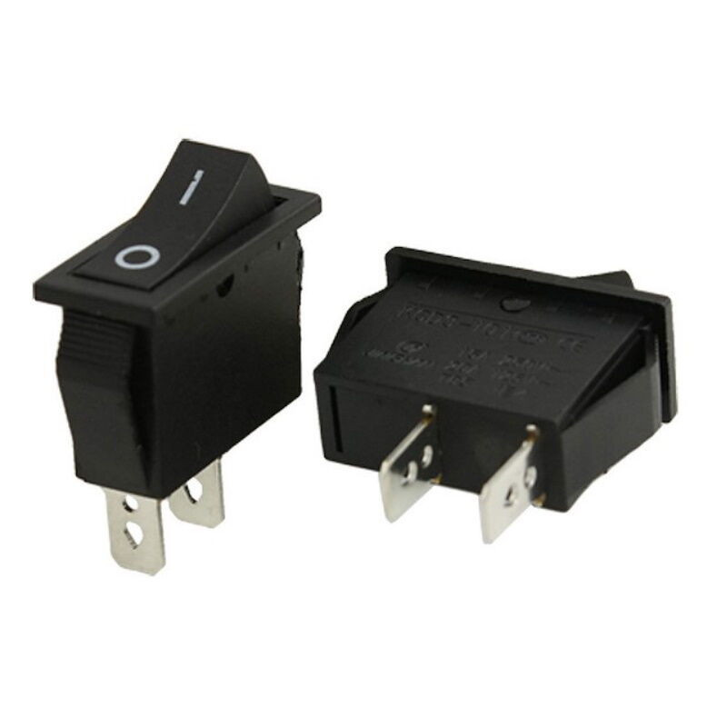 Interruptor painel 11x30 6A - Preto