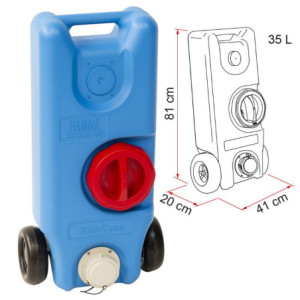 RESERVATÓRIO 40L AGUA LIMPA C/RODAS