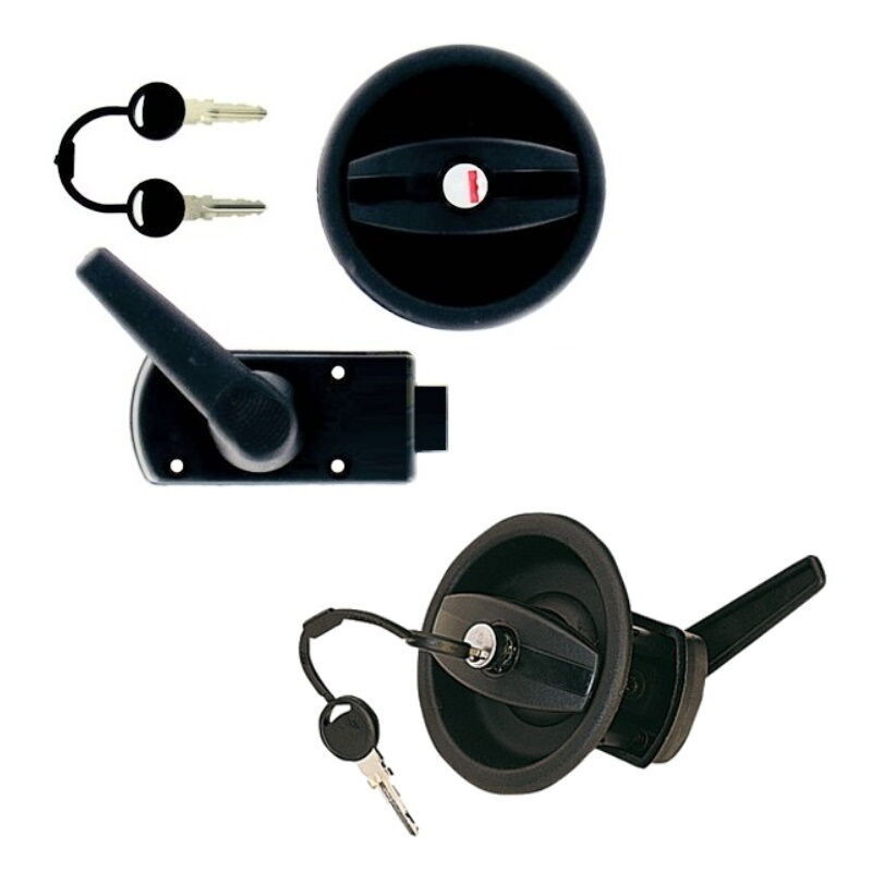 FECHADURA PRETA REDONDA PORTA DTA