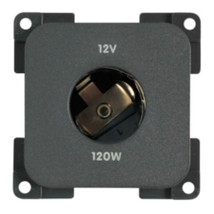 TOMADA 12V GR. CINZA ESCURO S/TAMPA