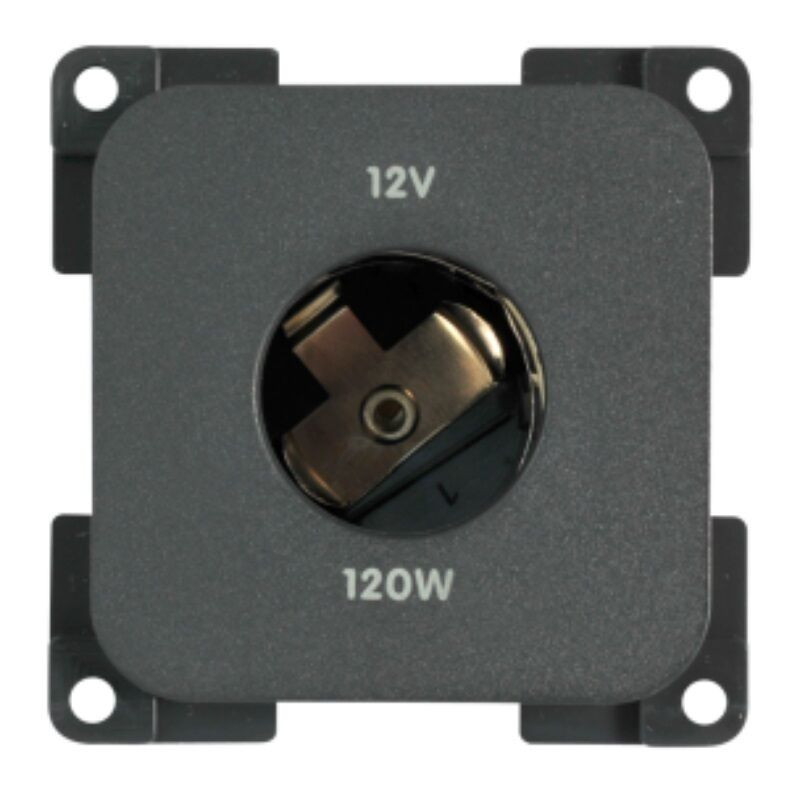 TOMADA 12V GR. CINZA ESCURO S/TAMPA