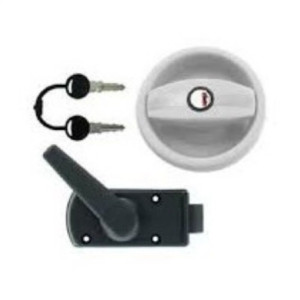 FECHADURA BRANCA REDONDA PORTA DTA.