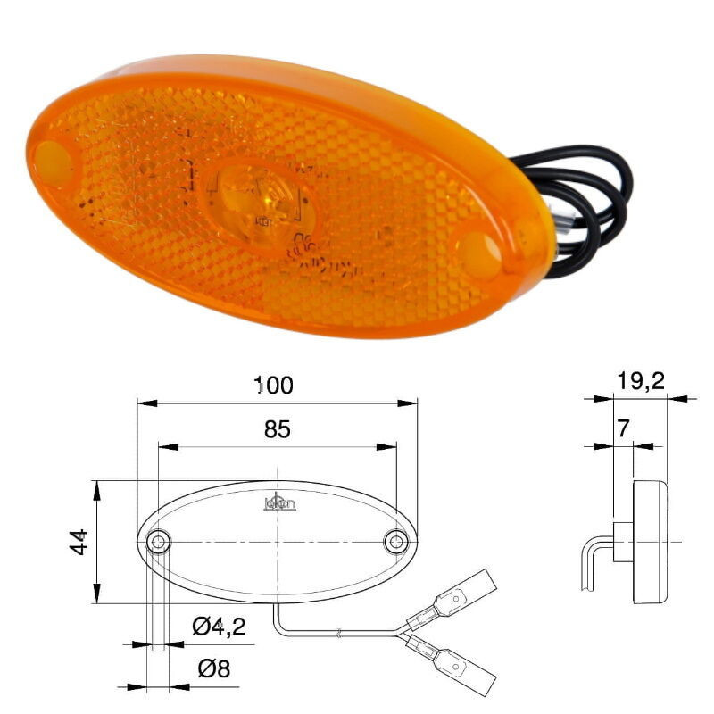 Farolim lateral (Led/Mínimos) - Laranja