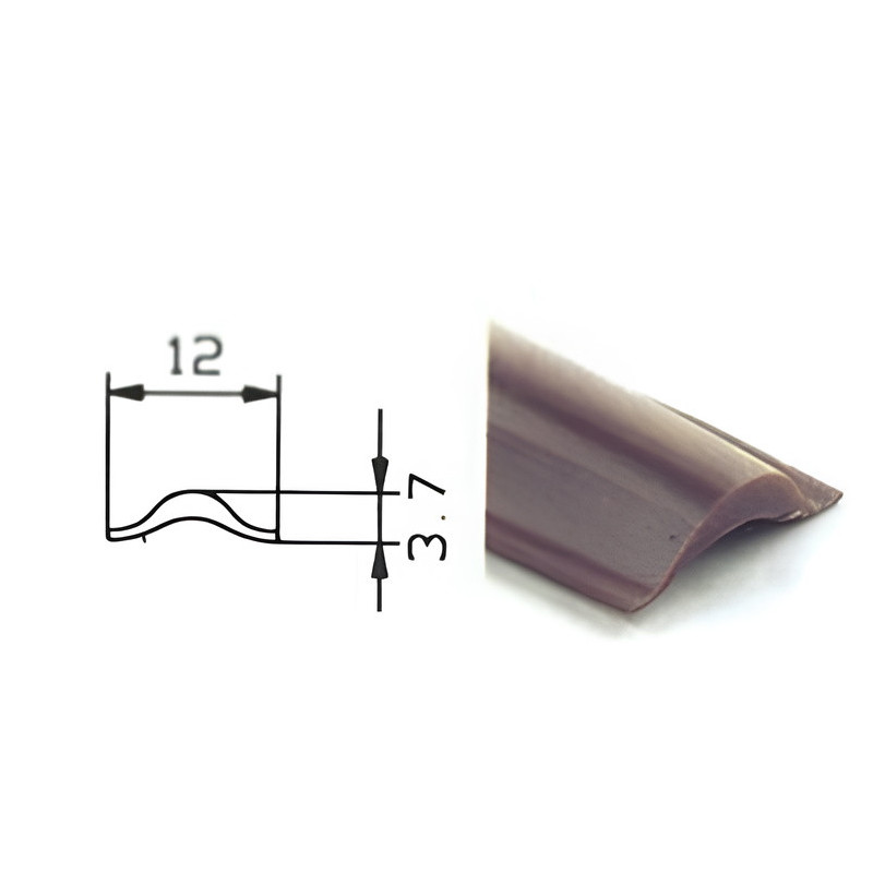 Perfil Inserção 12mm - Castanho