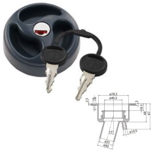 Tampa P/ Entrada Água - Preta