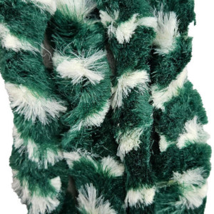 Cortina Pelo Sintético - Cor 88 (Verde/branco)