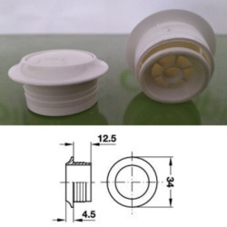 Fecho Tic-Tac (Botão + Anilha) - Branco