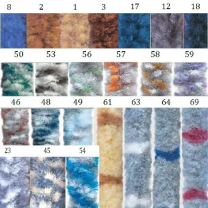 Cortina de Pêlo Sintético - Cor 69 Cinza Vermelho